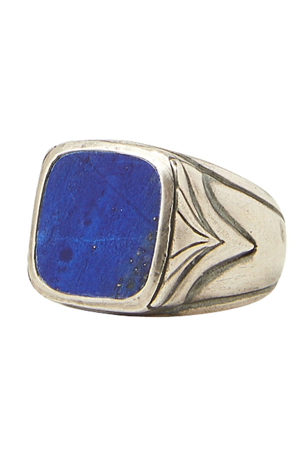 JOHN VARVATOS-Square Lapis Ring-SILVER