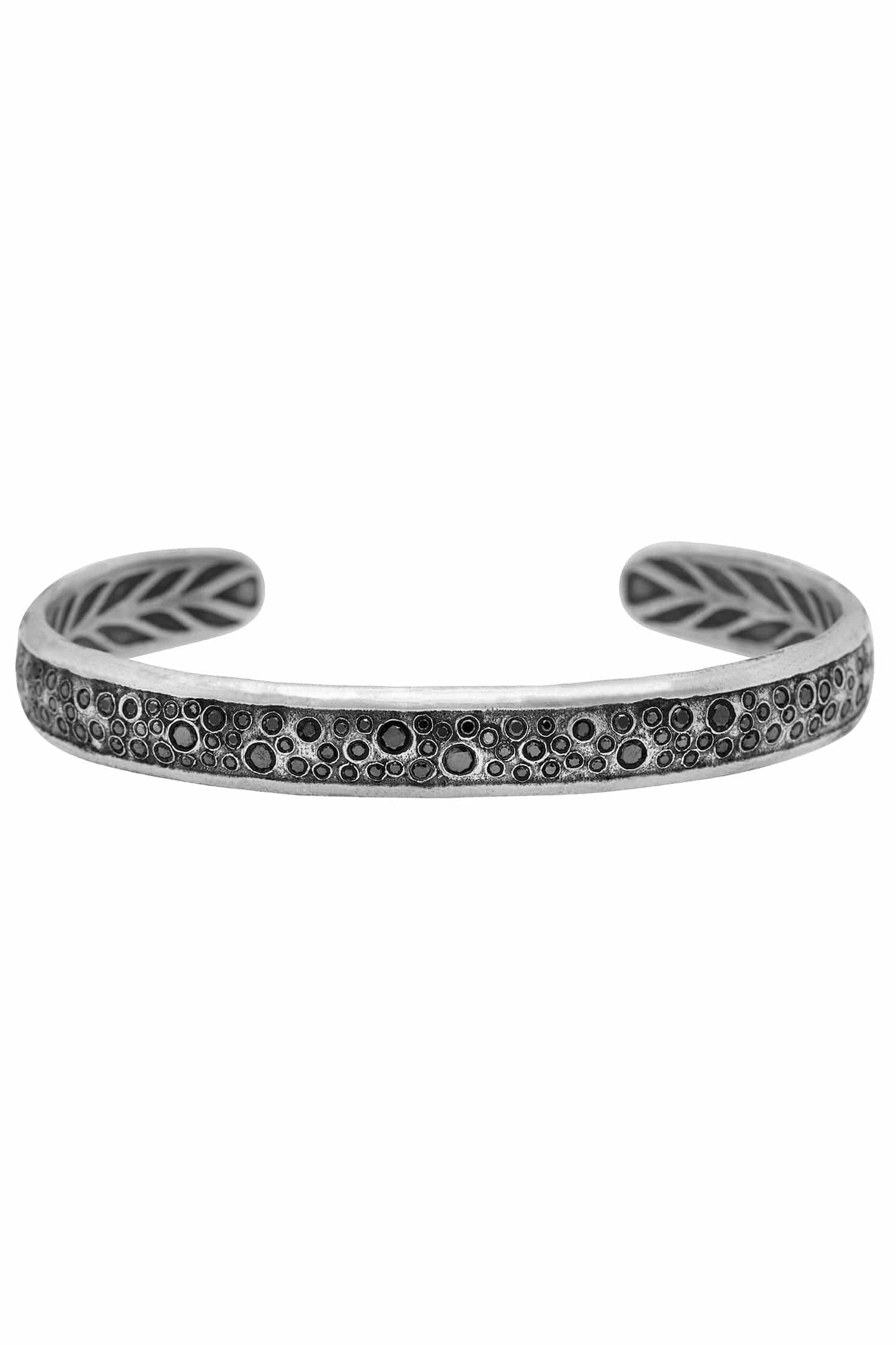 JOHN VARVATOS-Black Diamond Stardust Cuff-SILVER