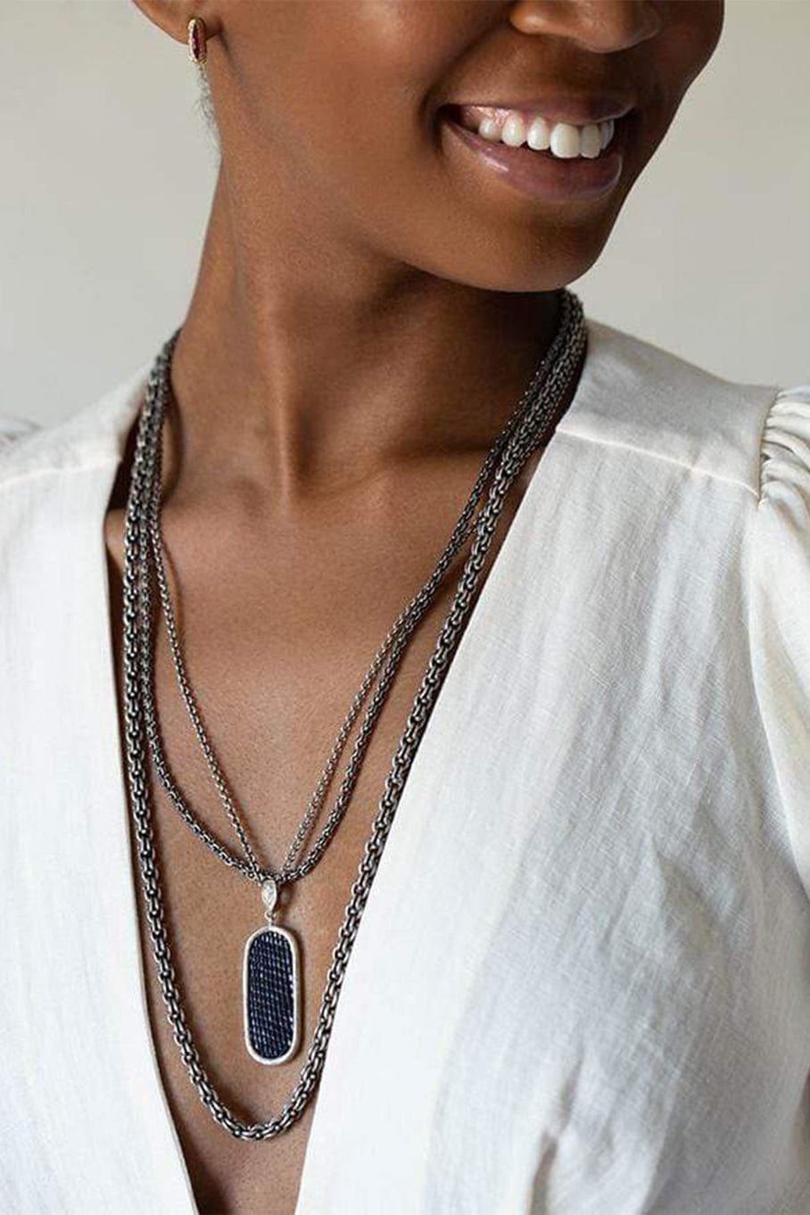 JOHN VARVATOS-Heavy Chain Necklace-SILVER