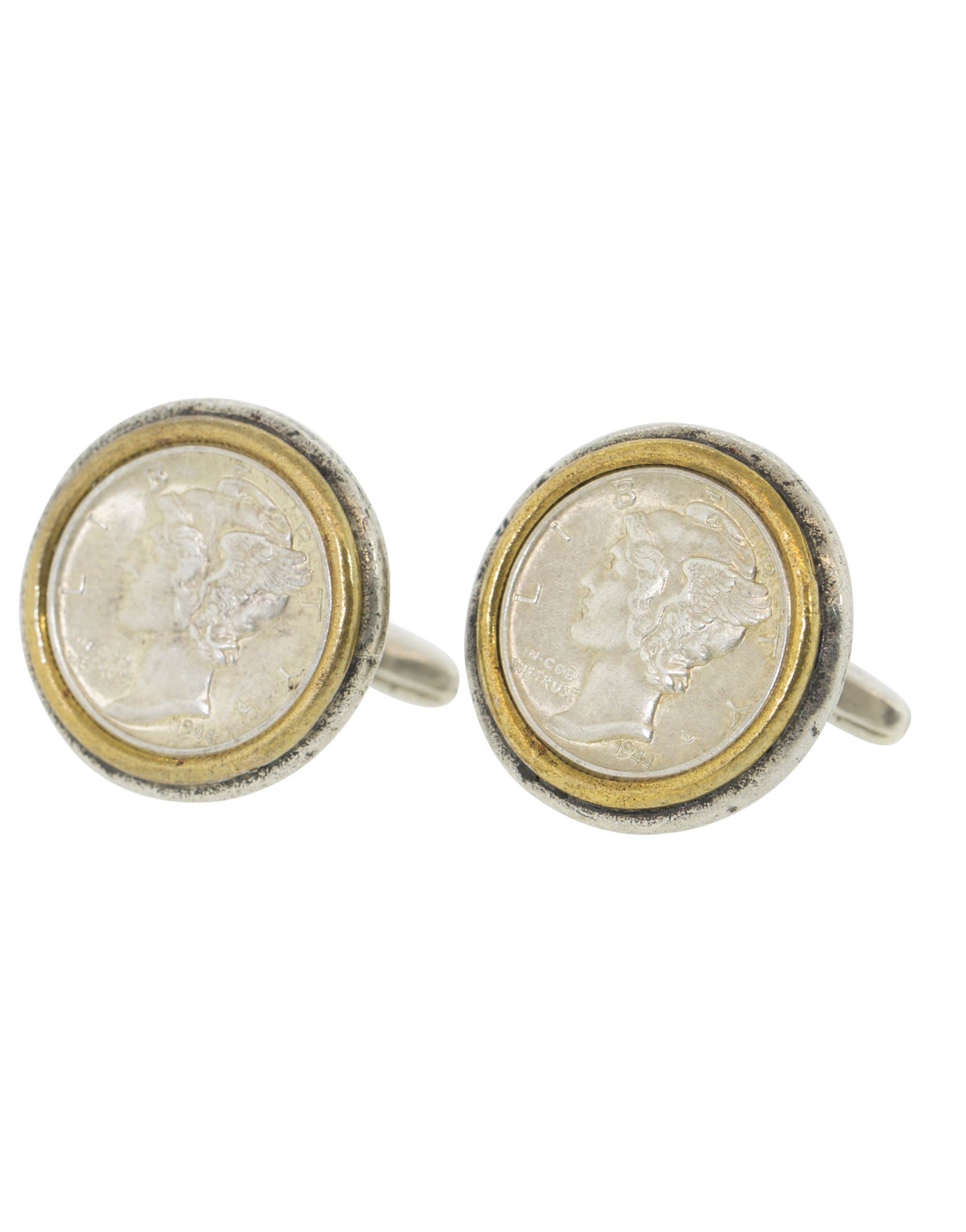 JOHN VARVATOS-Mercury Dime Cufflinks-SILVER