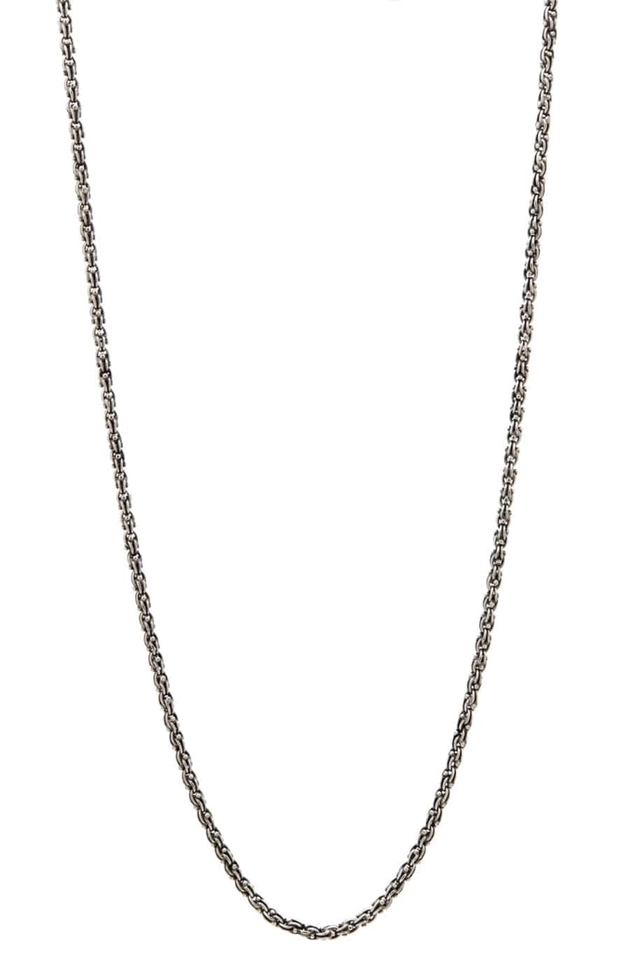 JOHN VARVATOS-Plain Sterling Silver Chain 24IN-SILVER