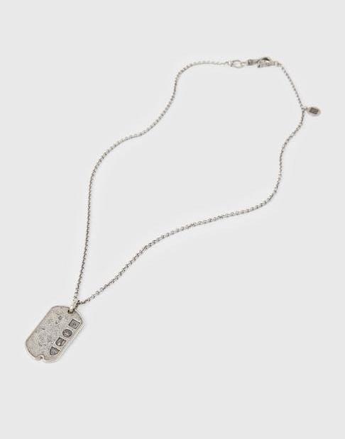 JOHN VARVATOS-Silver Distressed Dog Tag-SILVER