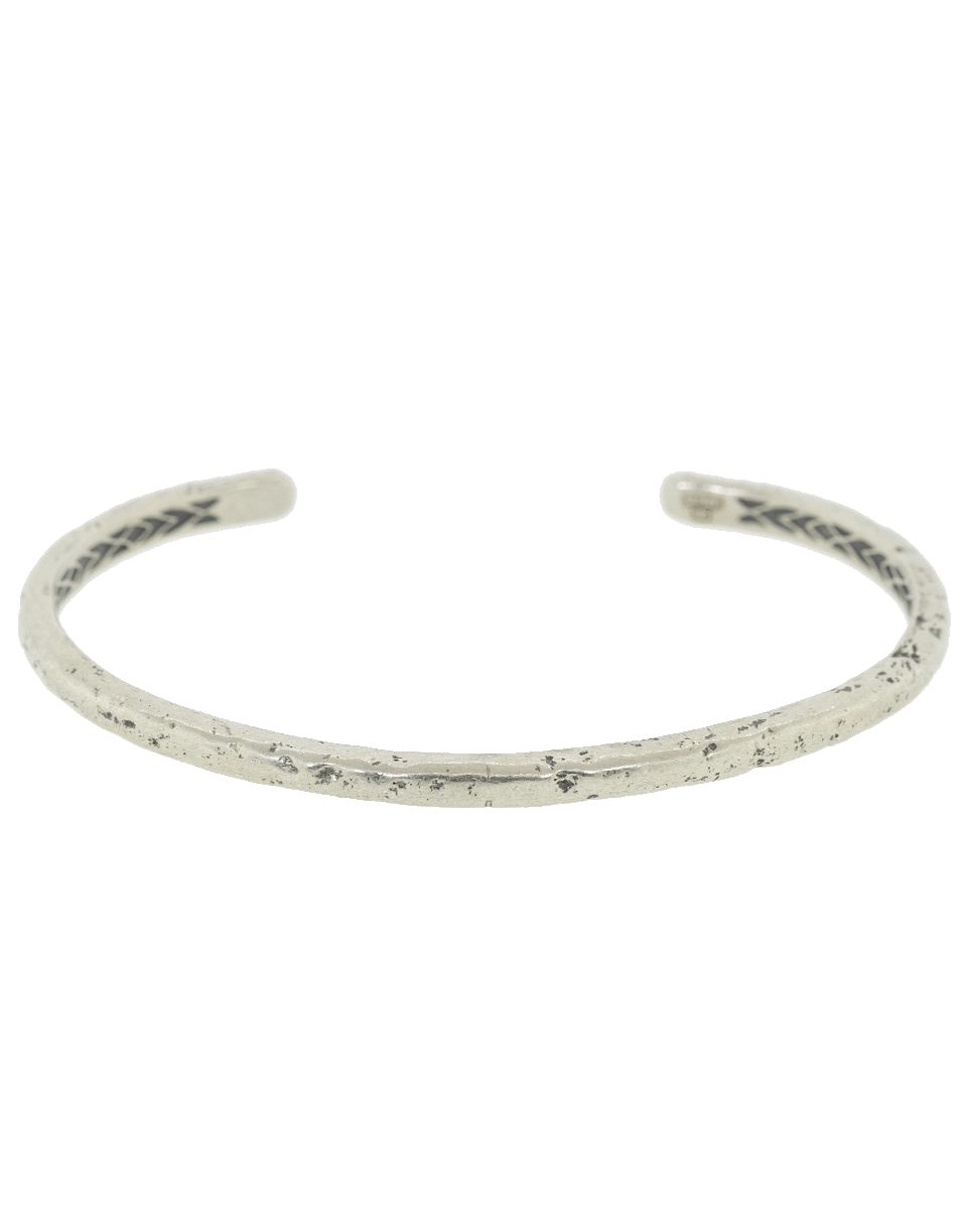JOHN VARVATOS-Thin Distressed Silver Cuff-SILVER