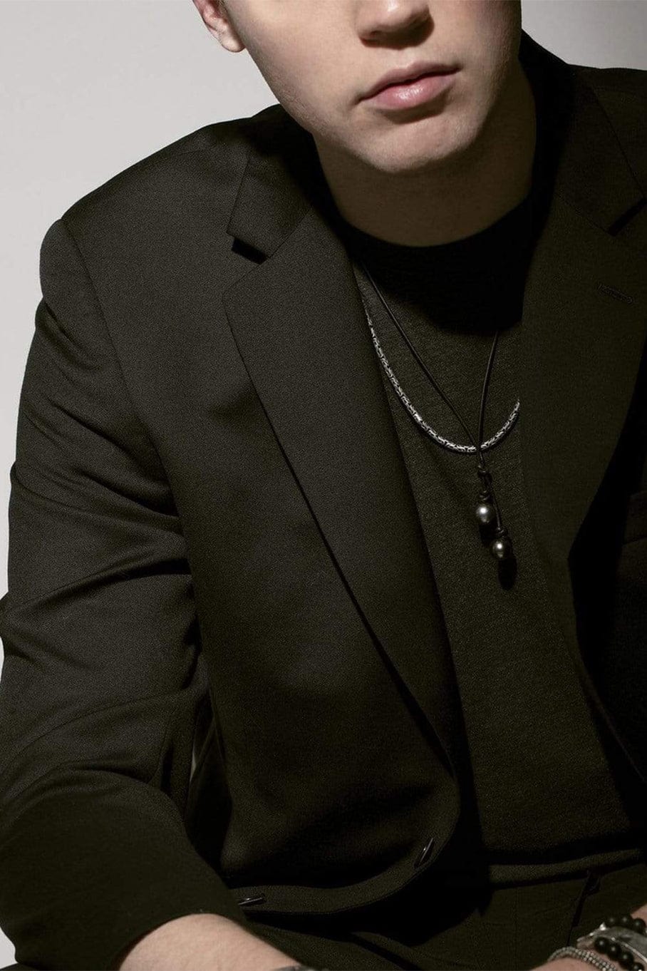 JOHN VARVATOS-Woven Chain Silver Necklace-SILVER