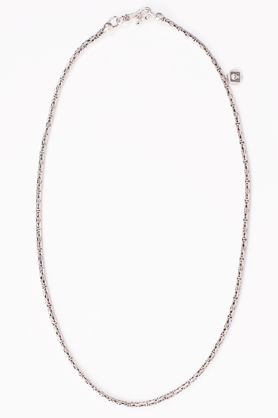 JOHN VARVATOS-Woven Chain Silver Necklace-SILVER