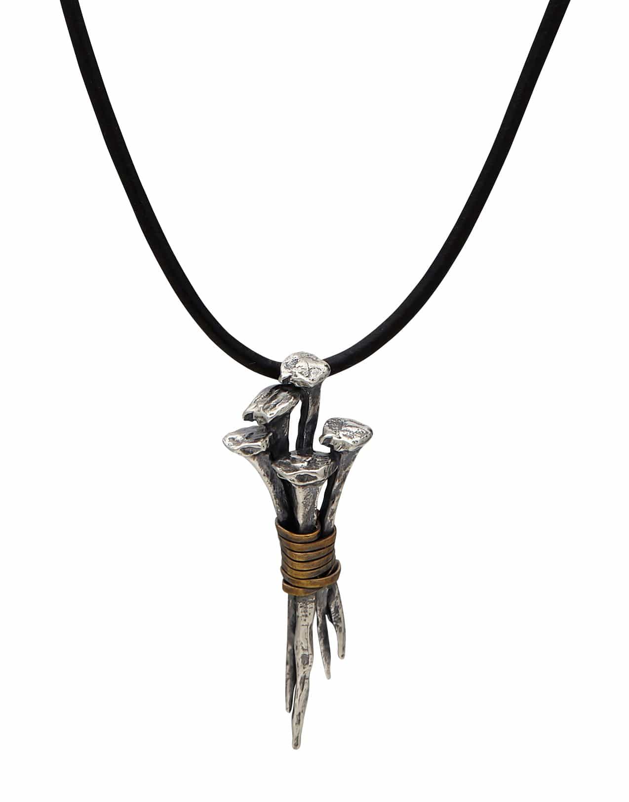 JOHN VARVATOS-Wrapped Nails Pendant Necklace-SILVER