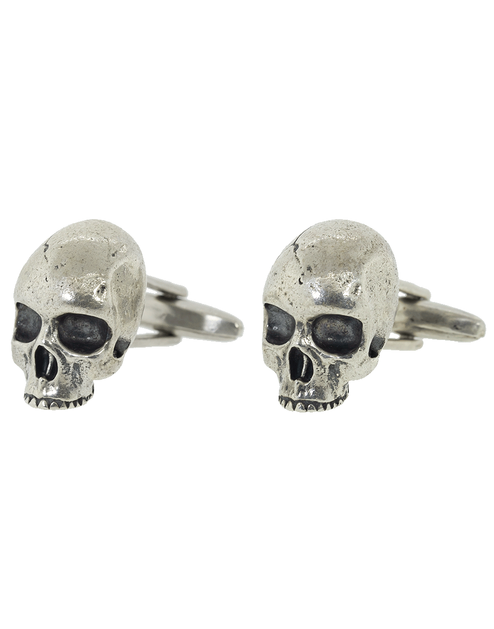 JOHN VARVATOS-Silver Skull Cufflinks-SILVER