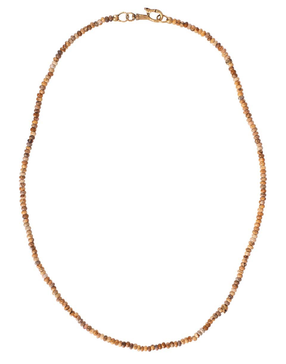 JOHN VARVATOS-Jasper Beaded Necklace-BRASS