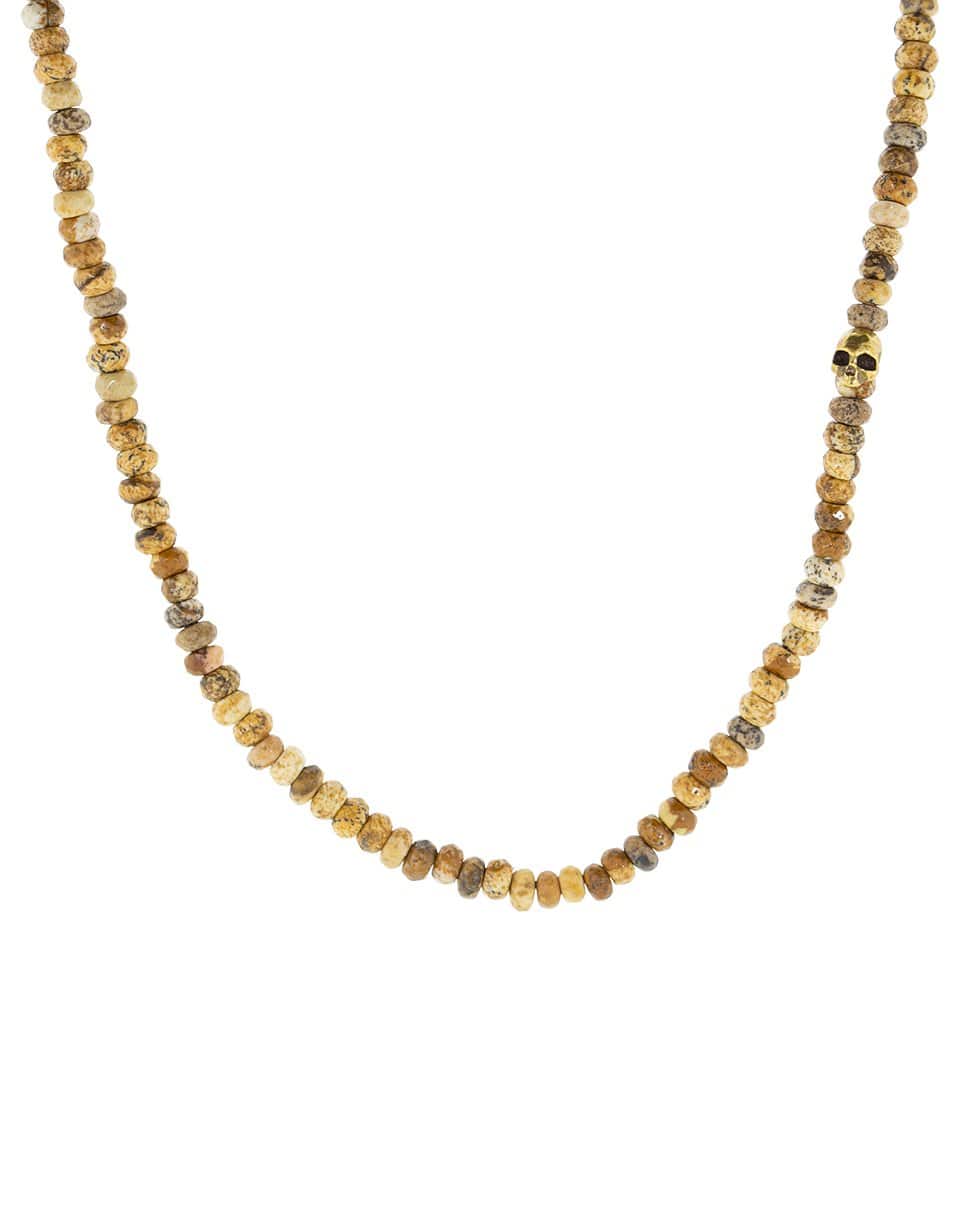 JOHN VARVATOS-Jasper Beaded Necklace-BRASS