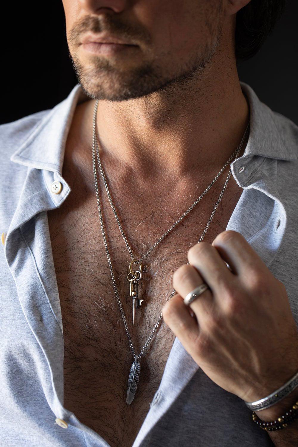 JOHN VARVATOS-Key Dagger Necklace-SILVER