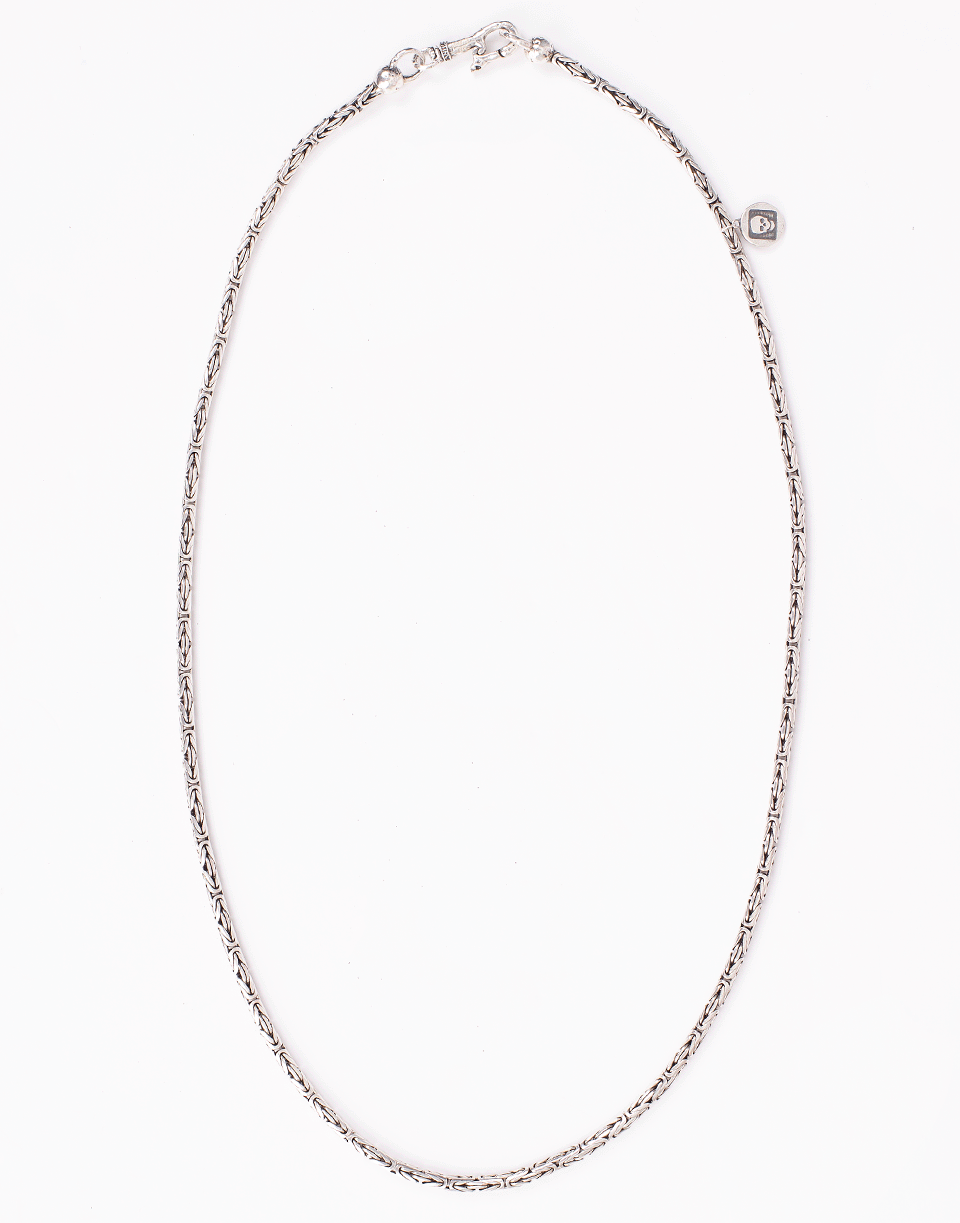 JOHN VARVATOS-Silver Woven Chain Necklace-SILVER