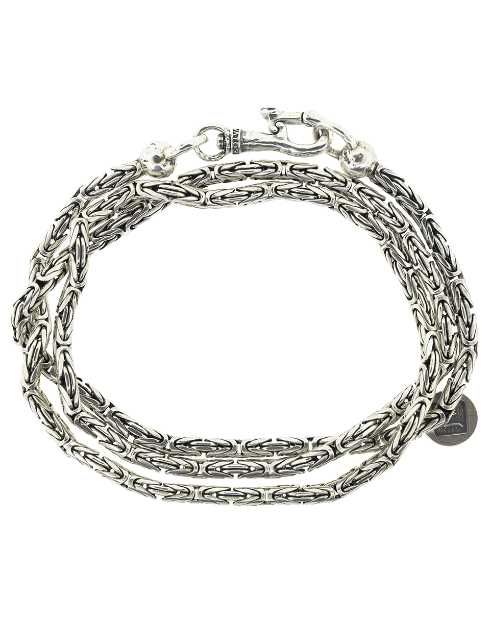 JOHN VARVATOS-Silver Woven Chain Necklace-SILVER