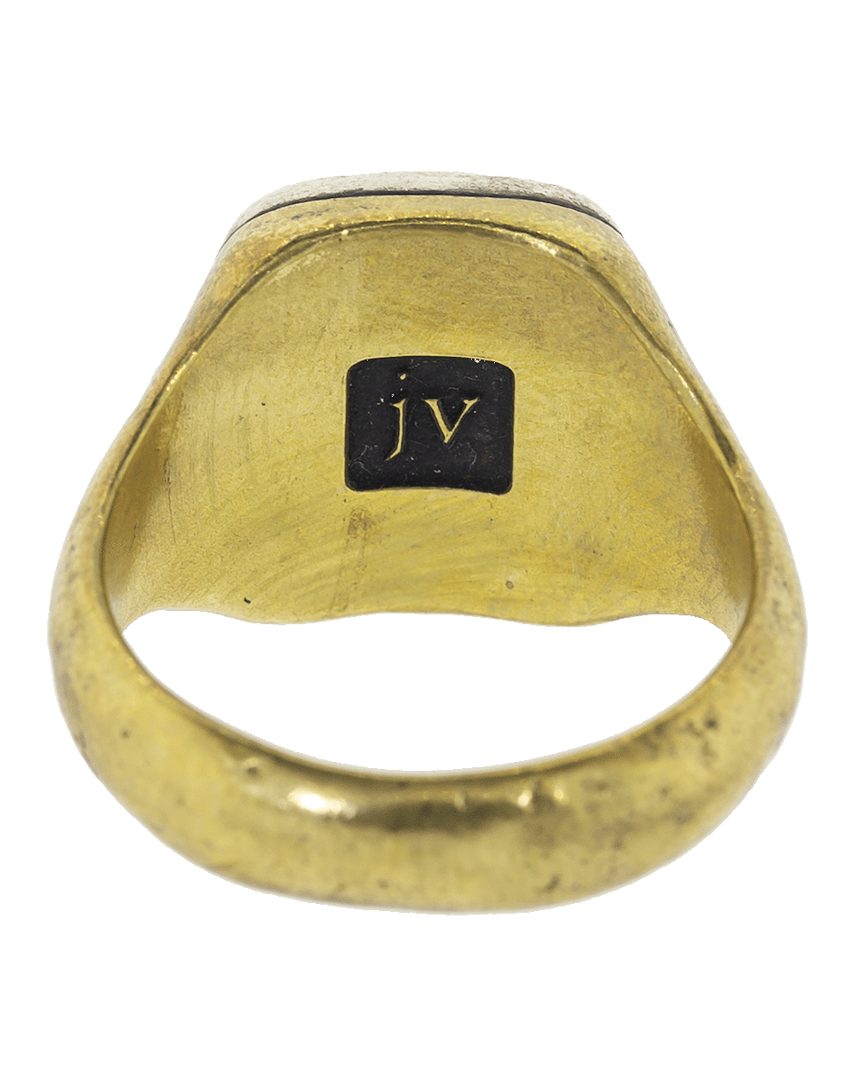 JOHN VARVATOS-Brass and Silver Signet Ring-SILVER