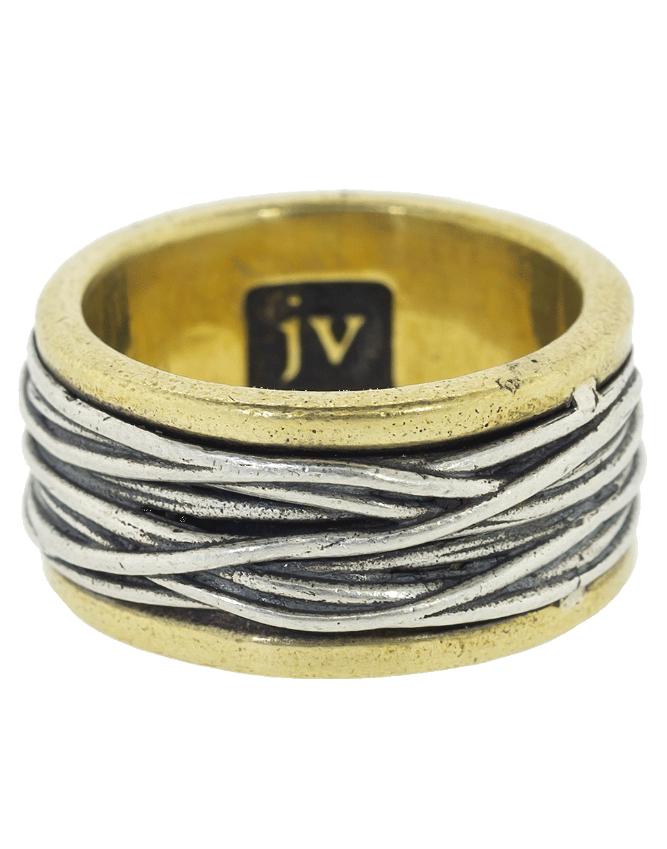 JOHN VARVATOS-Tonal Brass and Silver Ring-SILVER