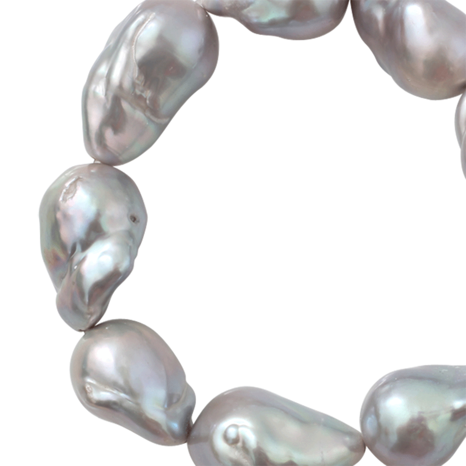 JORDAN ALEXANDER-Silver Baroque Pearl Bracelet-SILVER