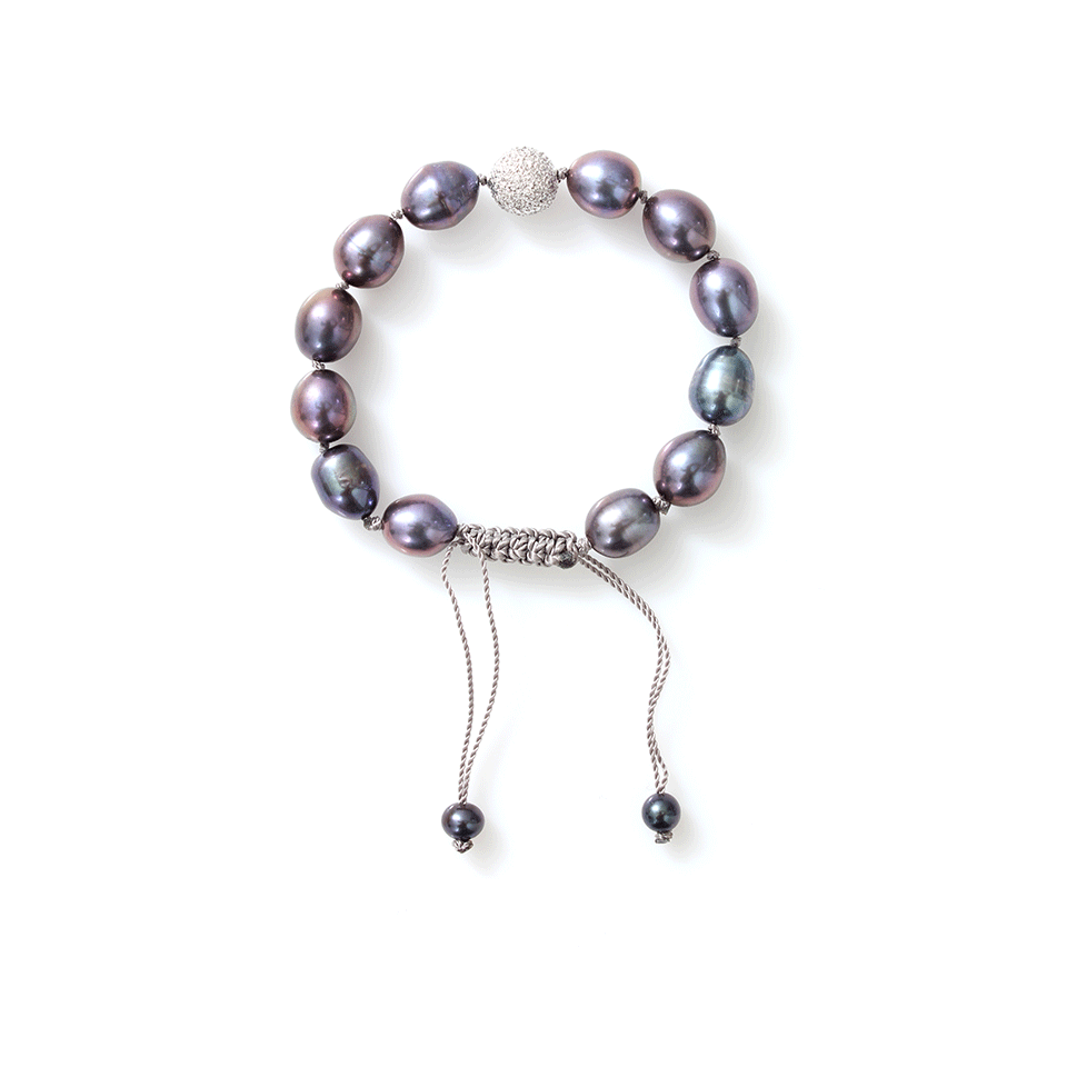 JORDAN ALEXANDER-Peacock Freshwater Pearl Bracelet-WHITE GOLD