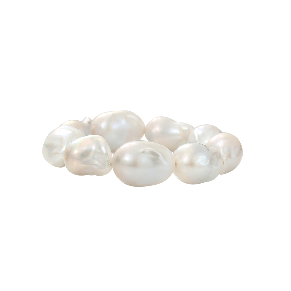 JORDAN ALEXANDER-White Baroque Pearl Bracelet-WHITE