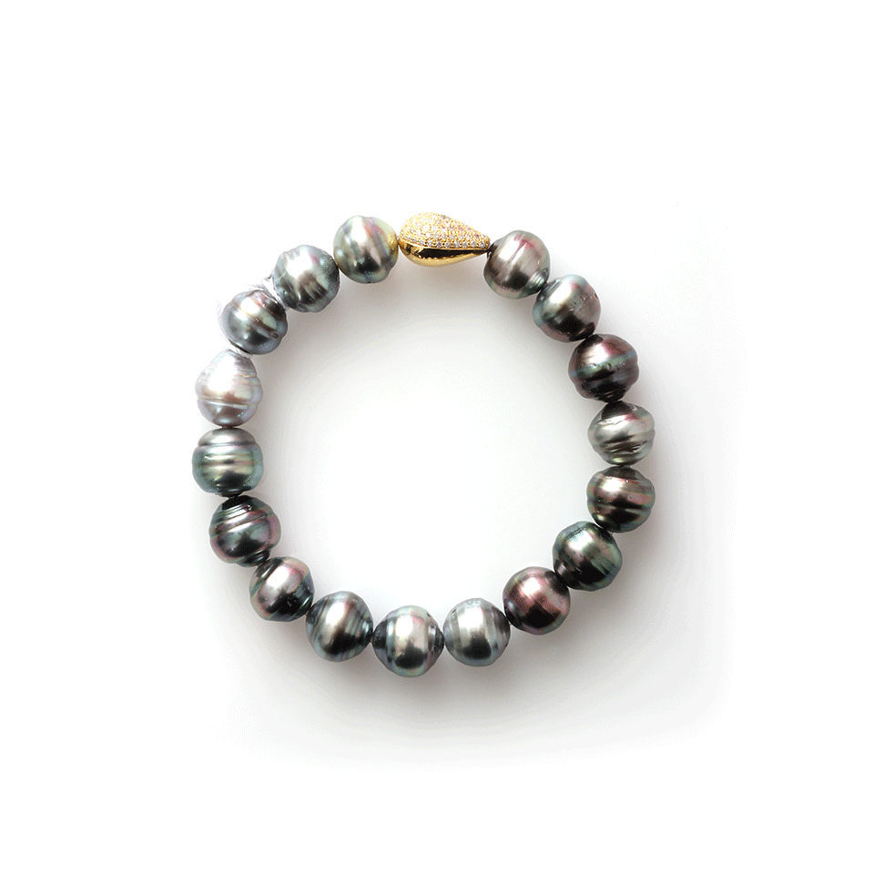 JORDAN ALEXANDER-Multi-Color Baroque Tahitian Pearl Bracelet-YELLOW GOLD