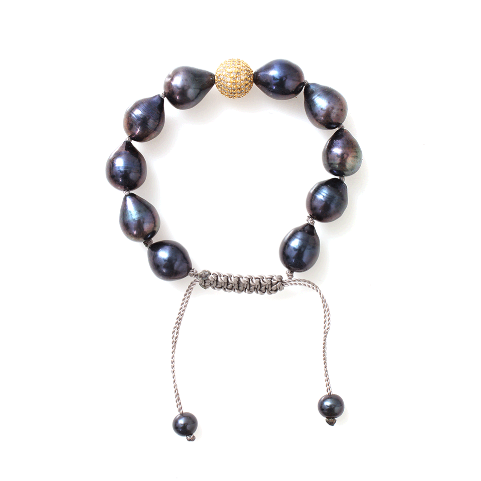 JORDAN ALEXANDER-Peacock Freshwater Pearl Bracelet-YELLOW GOLD