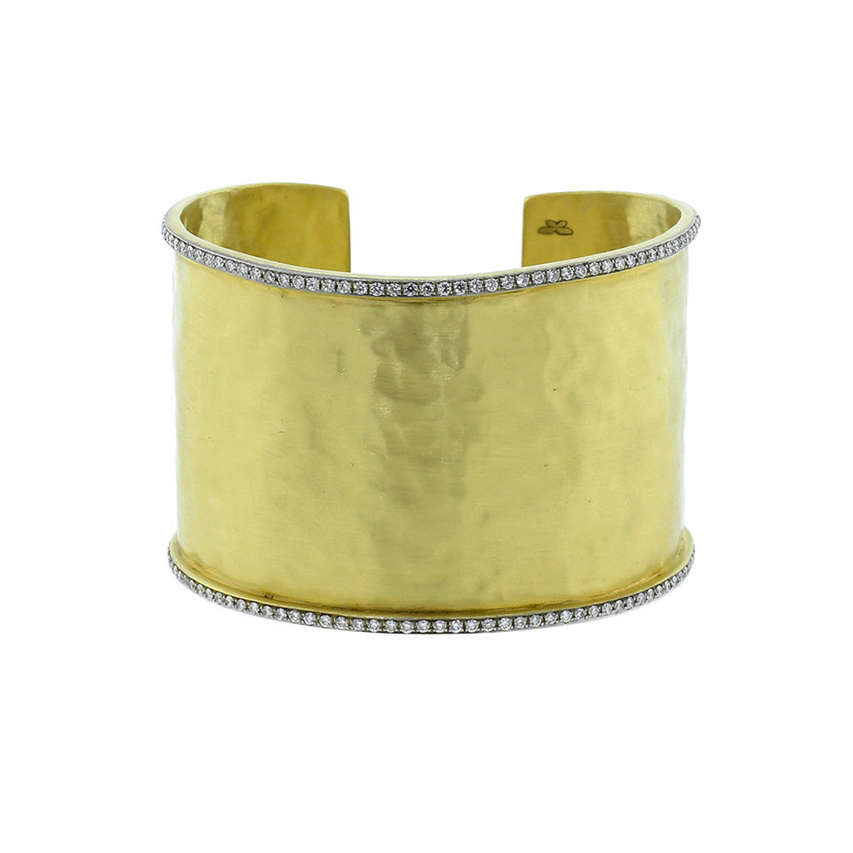 JORDAN ALEXANDER-Diamond Edge Cuff Bracelet-YELLOW GOLD