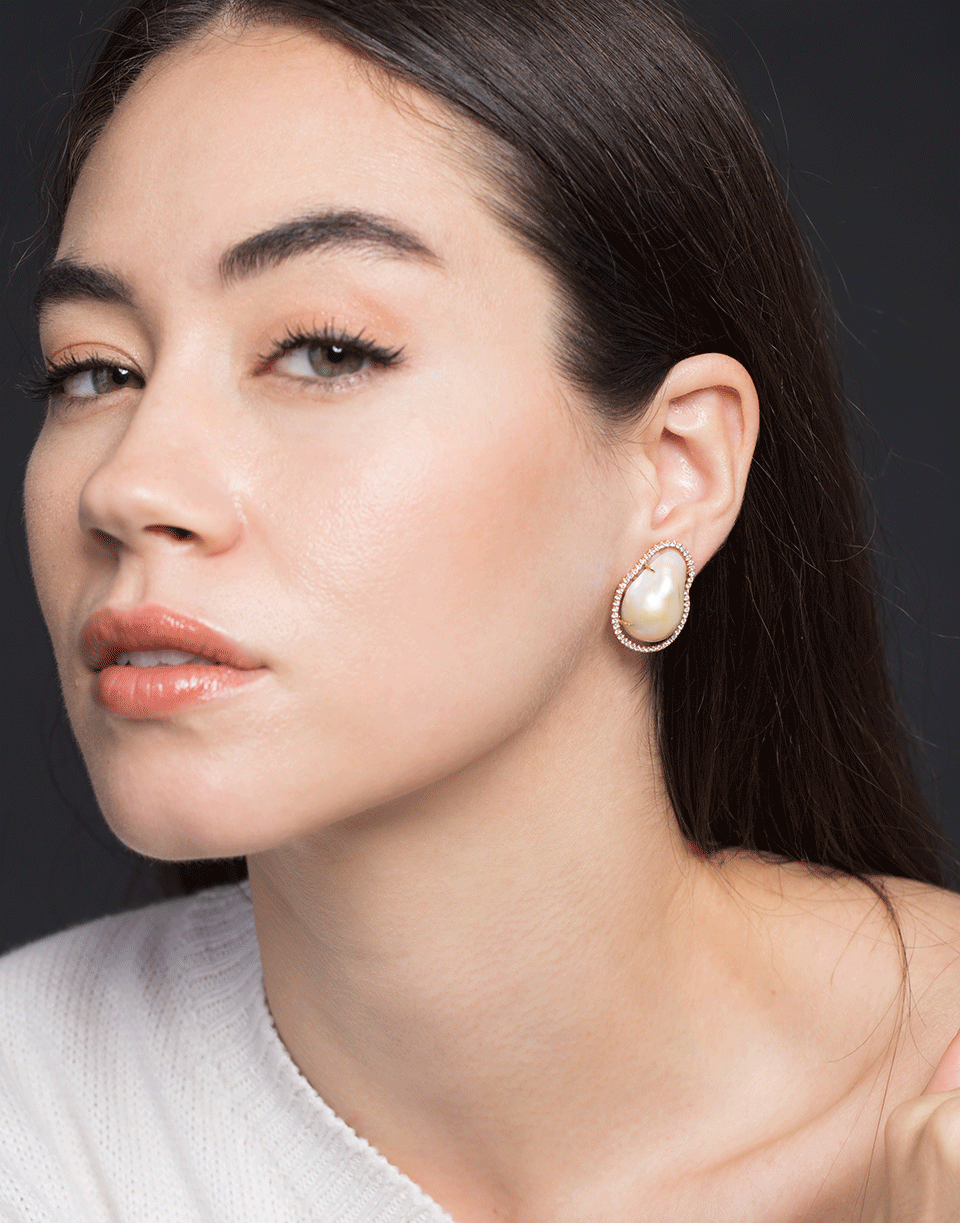 JORDAN ALEXANDER-Fresh Water Pearl Slice Earrings-ROSE GOLD