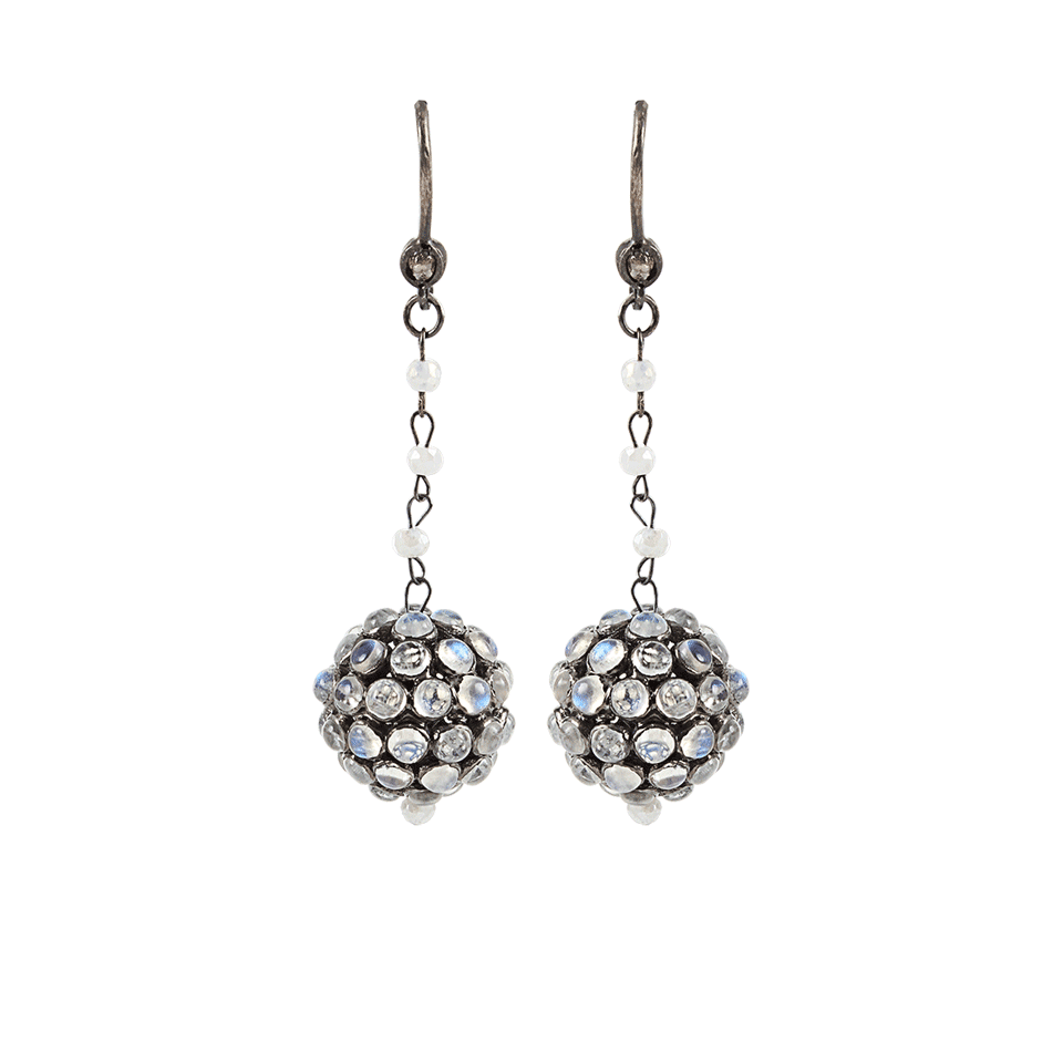 JORDAN ALEXANDER-Moonstone Ball Drop Earrings-SILVER