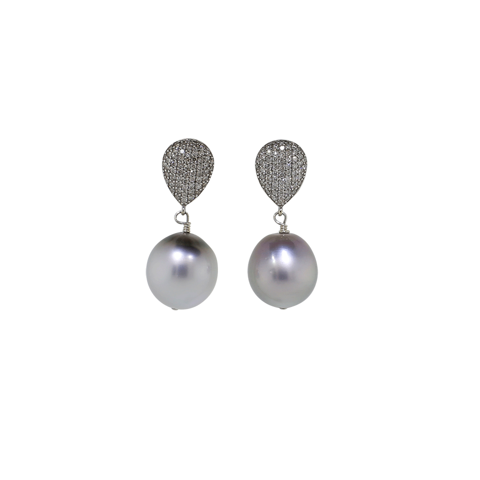 JORDAN ALEXANDER-Tahitian Pearl Drop Earrings-WHITE GOLD