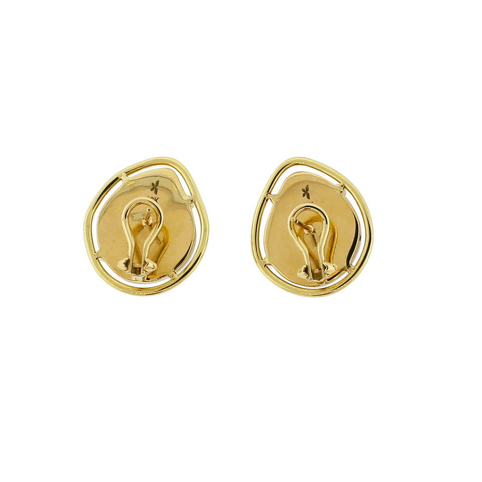 JORDAN ALEXANDER-Diamond Framed White Freshwater Baroque Pearl Slice Earrings-YELLOW GOLD