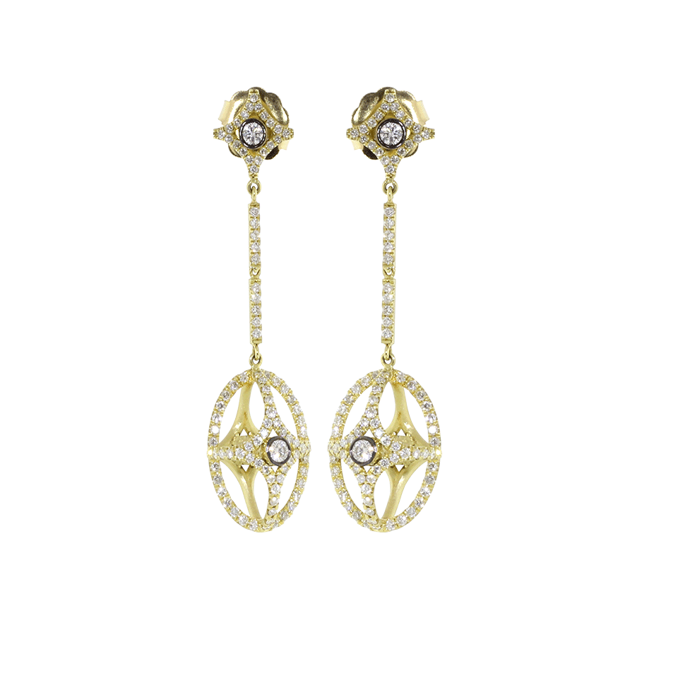 JORDAN ALEXANDER-Pave Diamond Motif Drop Earrings-YELLOW GOLD