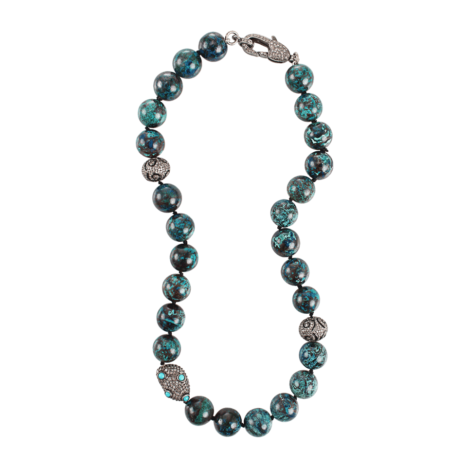 JORDAN ALEXANDER-Chrysolite and Turquoise Necklace-BLUE/GRN