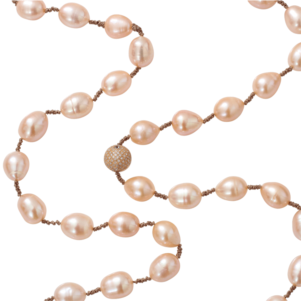 JORDAN ALEXANDER-Natural Freshwater Pearl Necklace-ROSE GOLD