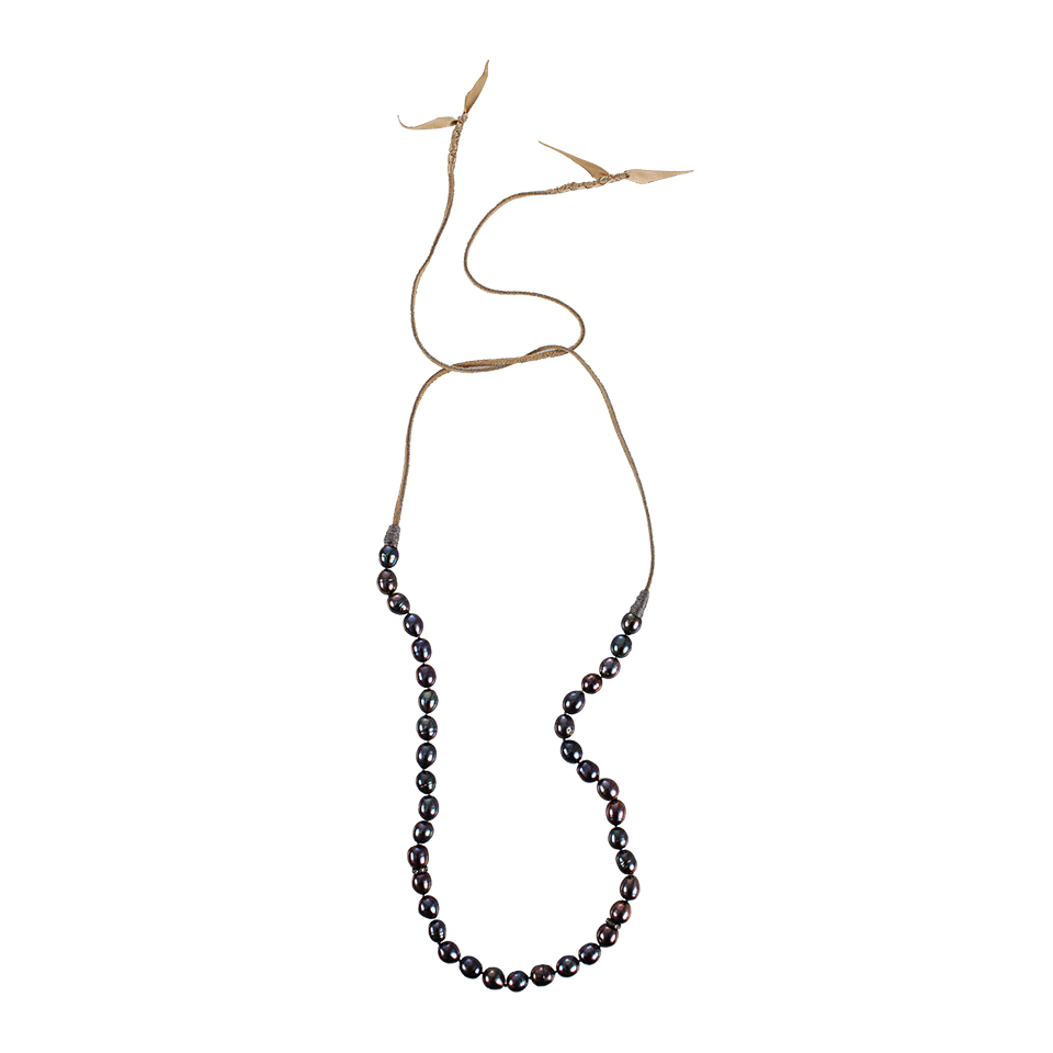 JORDAN ALEXANDER-Adjustable Peacock Pearl Necklace-SILVER