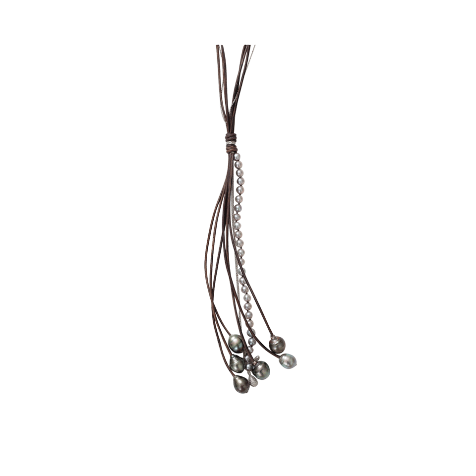 JORDAN ALEXANDER-Tahitian Pearl Tassel Necklace-WHITE GOLD