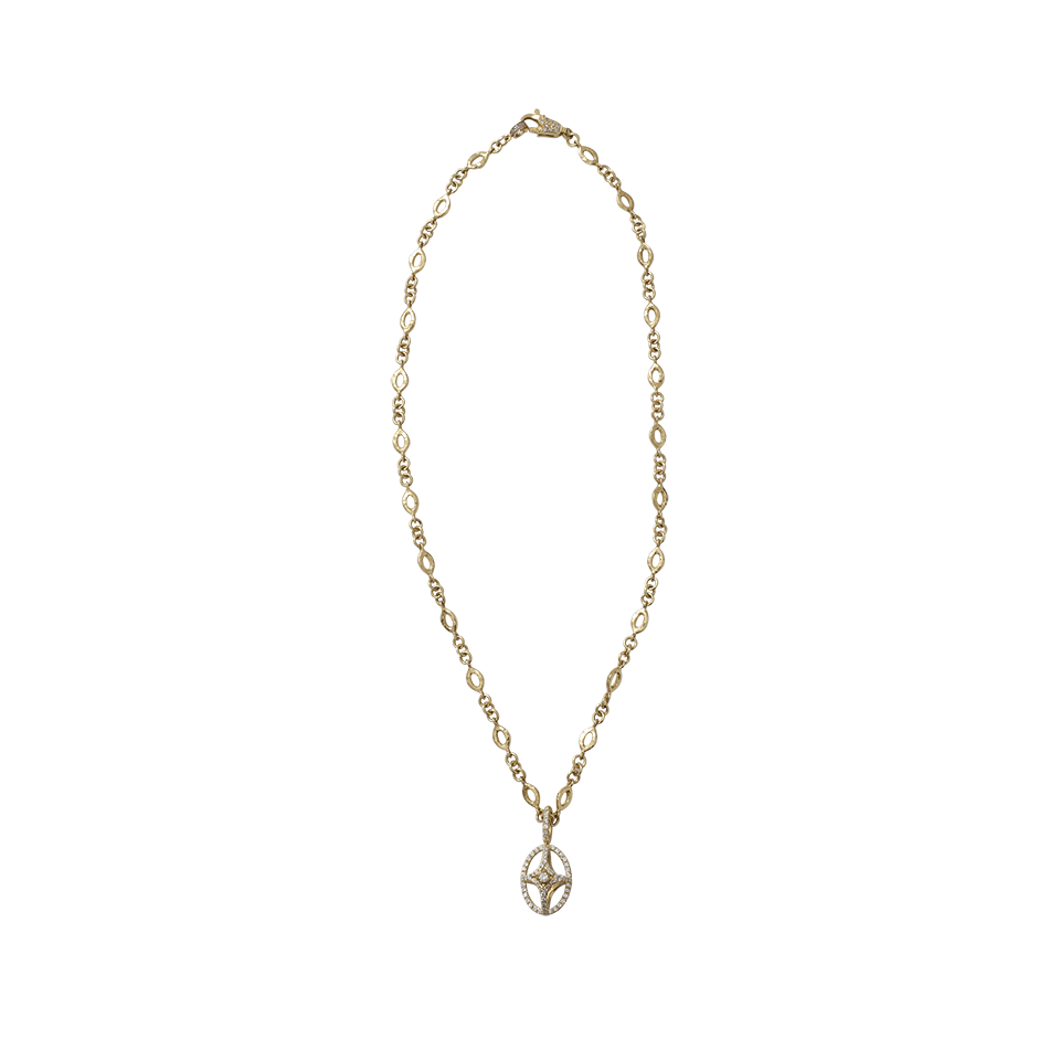 JORDAN ALEXANDER-Diamond Pave Motif Pendant Necklace-YELLOW GOLD