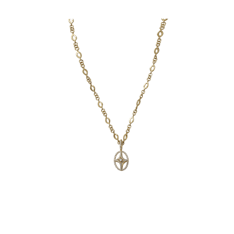 JORDAN ALEXANDER-Diamond Pave Motif Pendant Necklace-YELLOW GOLD