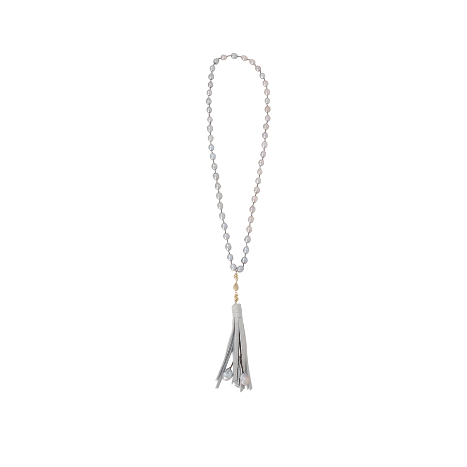 JORDAN ALEXANDER-Silver Freshwater Pearl Tassel Necklace-YELLOW GOLD