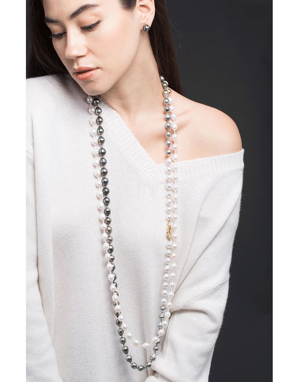 JORDAN ALEXANDER-White Freshwater Pearl Necklace-YELLOW GOLD