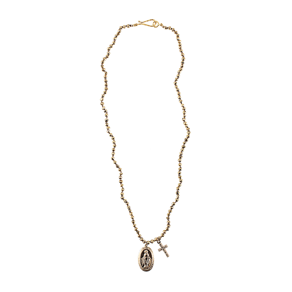 JORDAN ALEXANDER-Gold Pyrite Charms Necklace-YLW GOLD