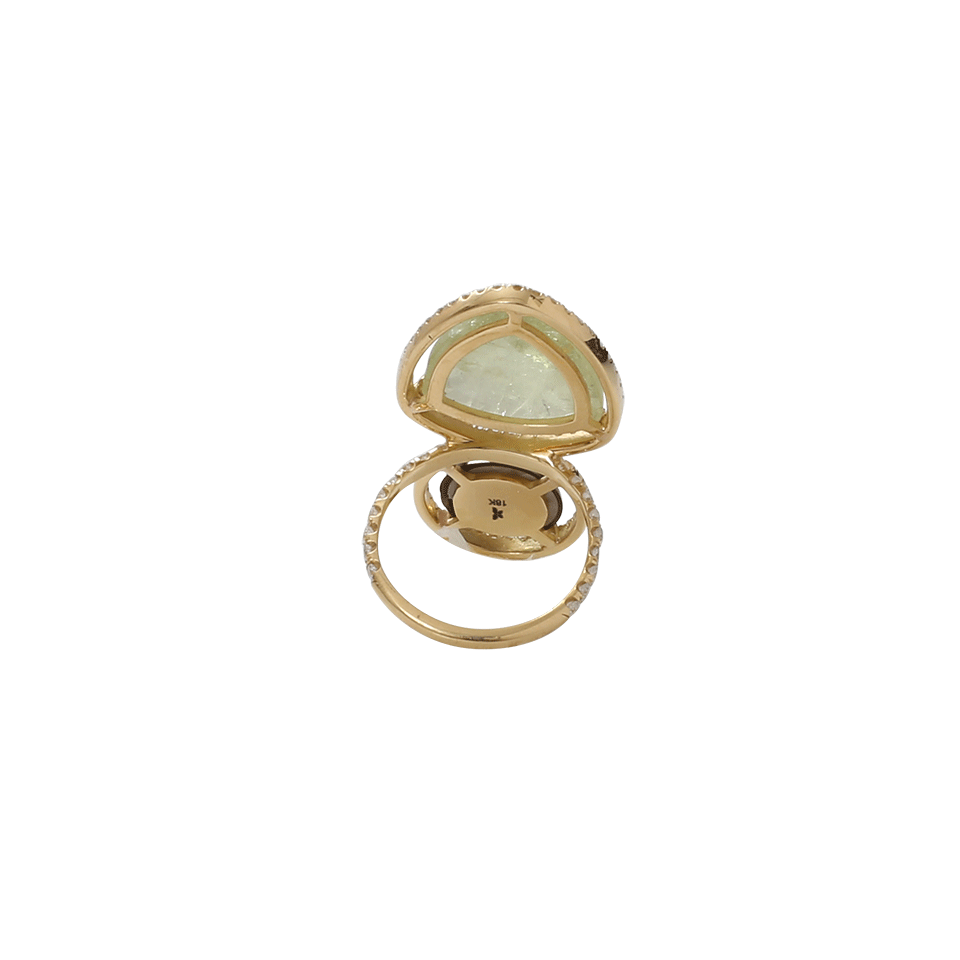 JORDAN ALEXANDER-Aquamarine And Tahitian Pearl Ring-YELLOW GOLD