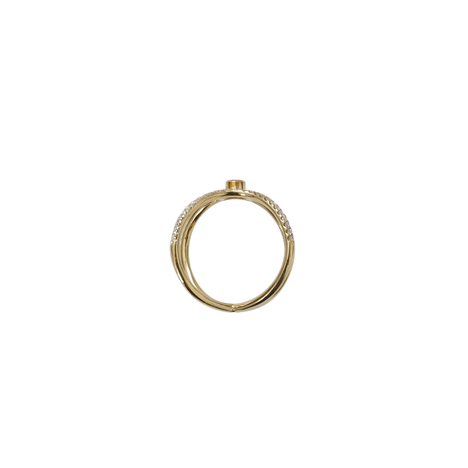JORDAN ALEXANDER-Diamond Pave Motif X Ring-YELLOW GOLD