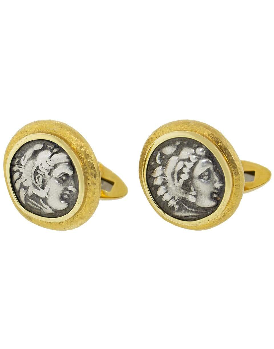 JORGE ADELER-Alexander the Great Cufflinks-YELLOW GOLD