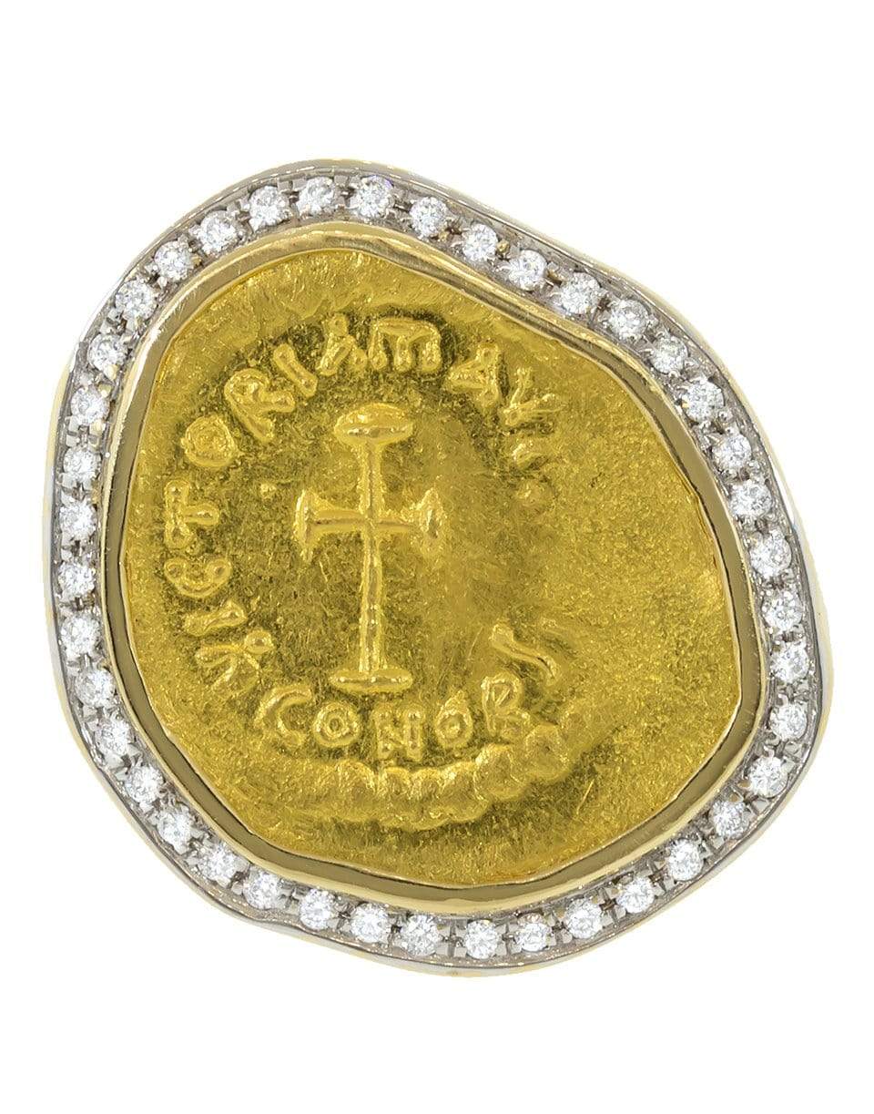 JORGE ADELER-Victory Coin Diamond Ring-YELLOW GOLD