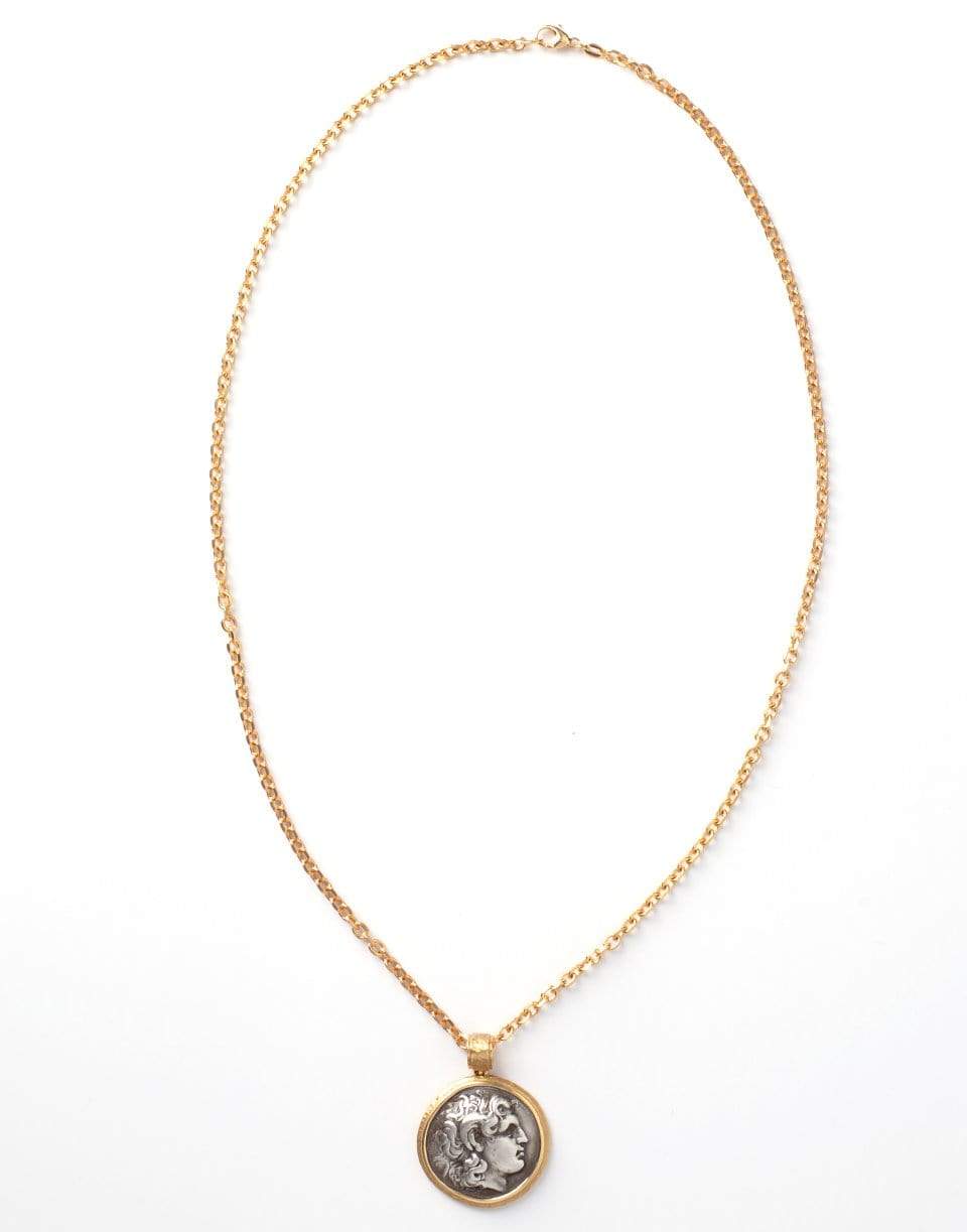 JORGE ADELER-Alexander the Great Coin Necklace-YELLOW GOLD