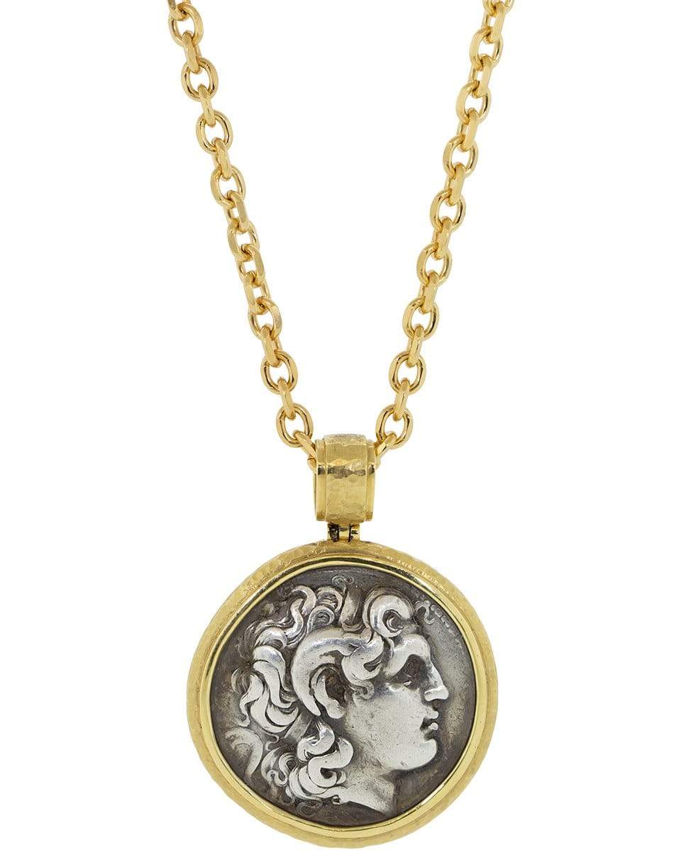 JORGE ADELER-Alexander the Great Coin Necklace-YELLOW GOLD