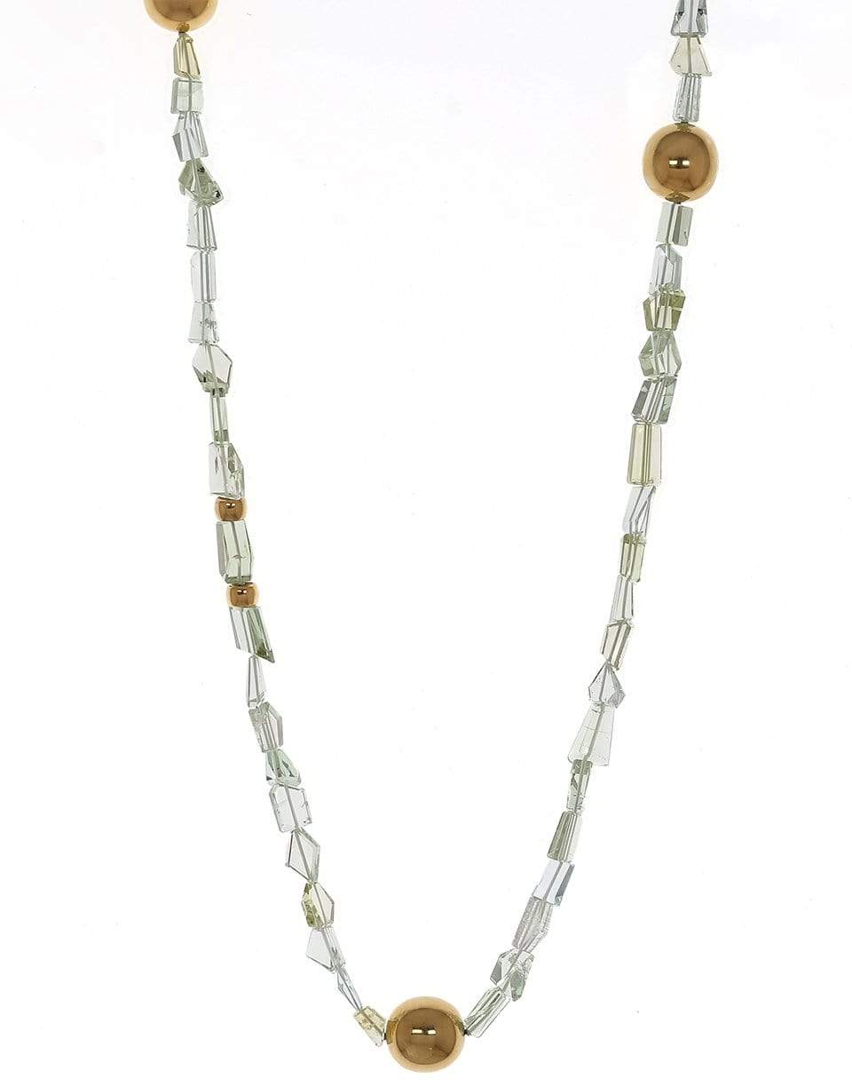 JORGE ADELER-Beryl and Gold Bead Necklace-YELLOW GOLD