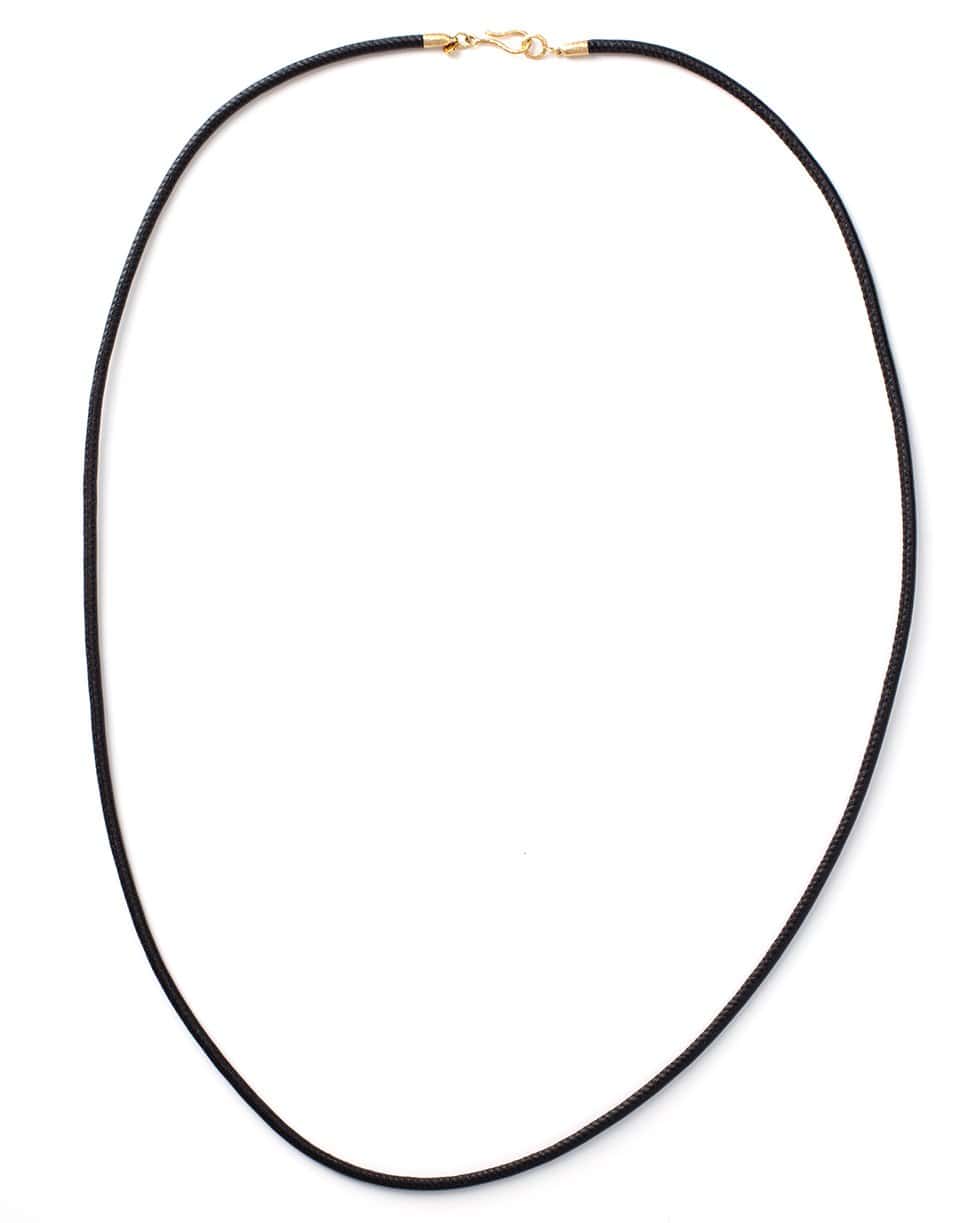 JORGE ADELER-Black Cord Necklace-YELLOW GOLD