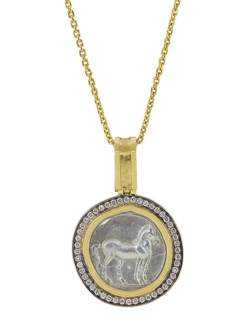 JORGE ADELER-Carthage Horse Coin Necklace-YELLOW GOLD