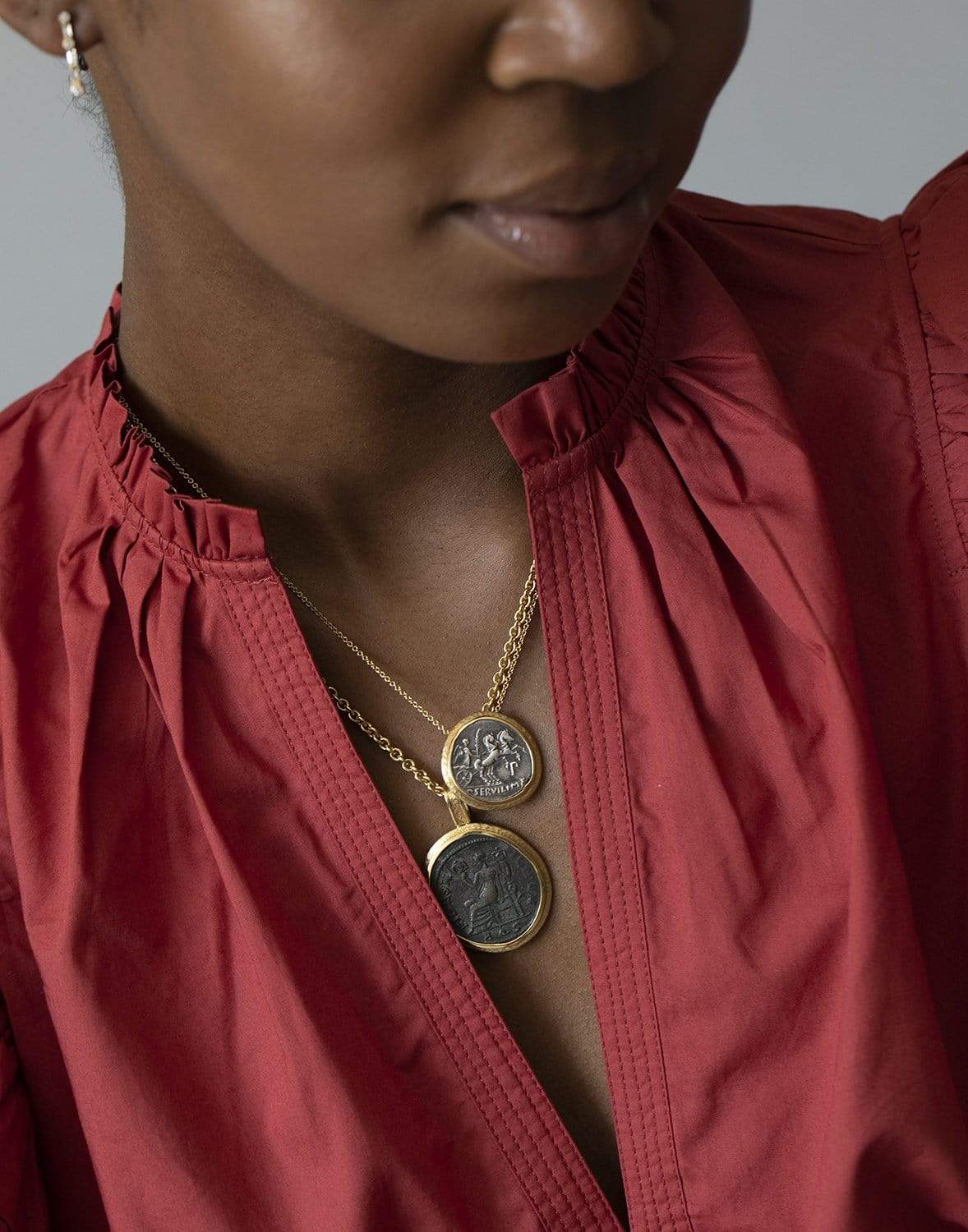 JORGE ADELER-Fides Coin Necklace-YELLOW GOLD