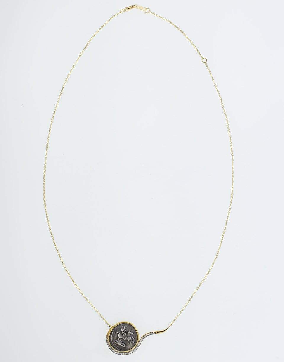 JORGE ADELER-Pegasus Coin Necklace-YELLOW GOLD