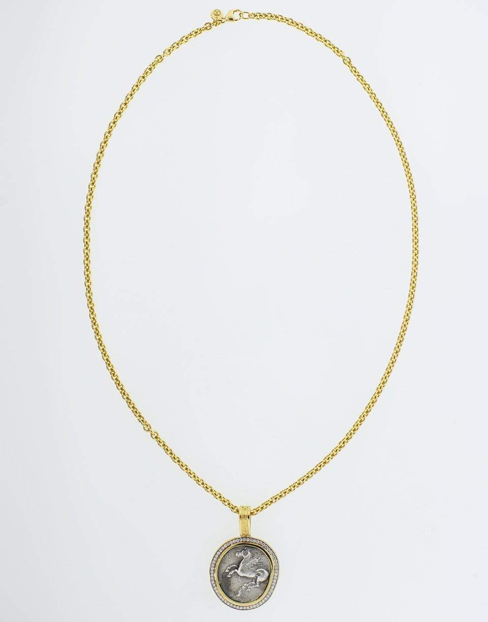 JORGE ADELER-Pegasus Coin Necklace-YELLOW GOLD